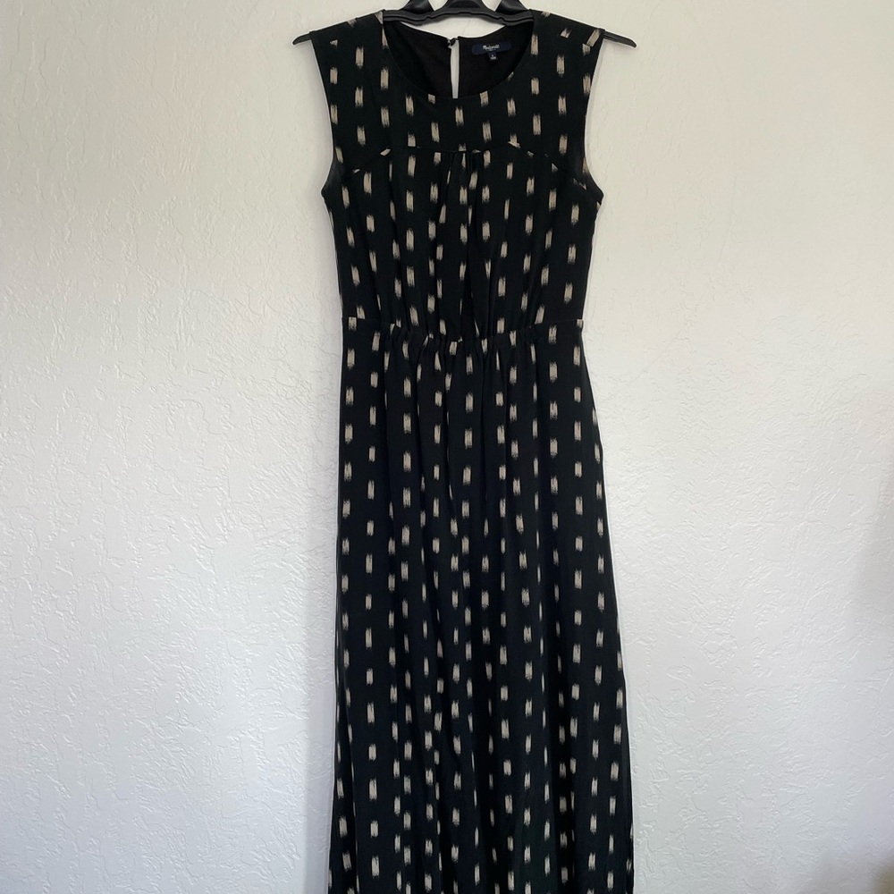 Madewell black and white maxi dress